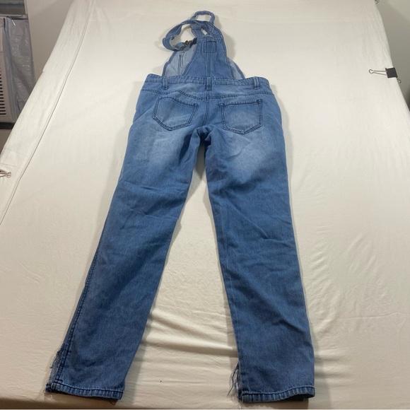 Overalls KK Kardashian Kollection Jumper Overalls Jeans women’s 6 distressed hem - Picture 10 of 11